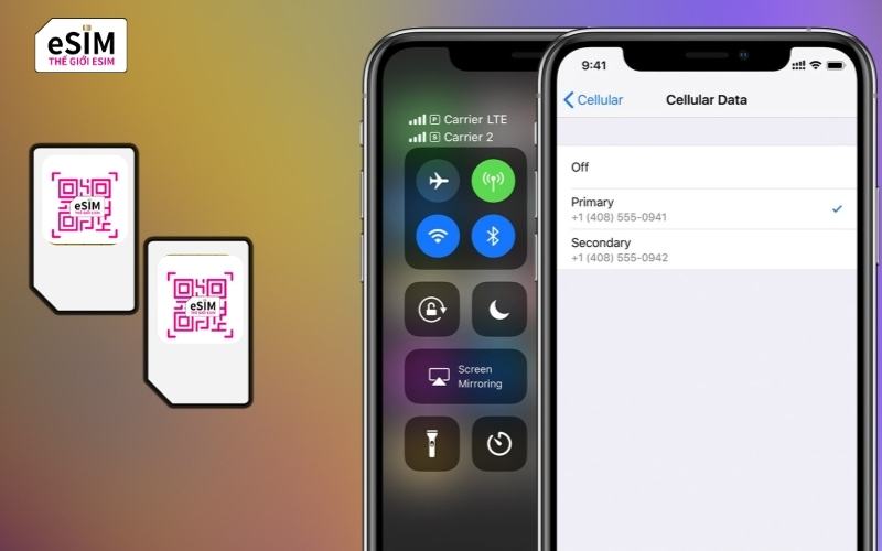 Sử dụng esim trên iphone 11 giúp bạn lướt mạng quốc tế thả ga qua mã QR tiện lợi.